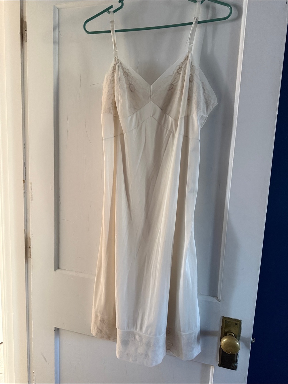 Classic Cream Lace-Trim Slip Dress - Women Intimates